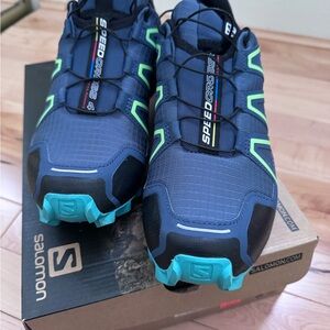 Salomon Speedcross 4 - Navy and Lime